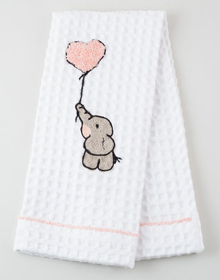 ELEFANTE CON PALLONCINO - Asciugamano Nido d'ape