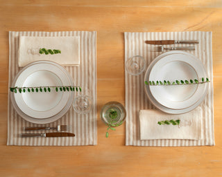 GIARDINO ITALIANO -  Set di 2 tovaglioli ricamati