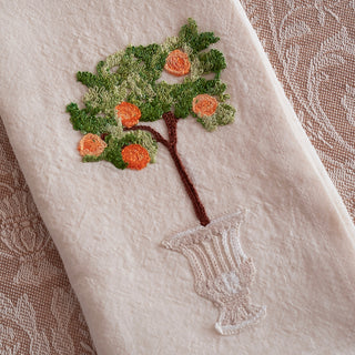GIARDINO ITALIANO -  Set di 2 tovaglioli ricamati