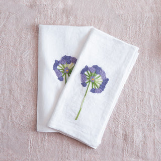 PRATO FIORITO - Set of 2 embroidered napkins