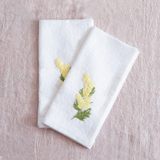 PRATO FIORITO - Set of 2 embroidered napkins