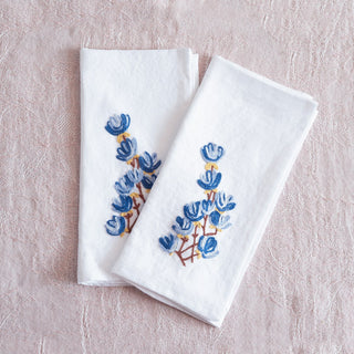 PRATO FIORITO - Set of 2 embroidered napkins