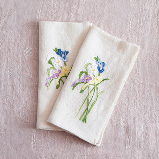 PRATO FIORITO - Set of 2 embroidered napkins