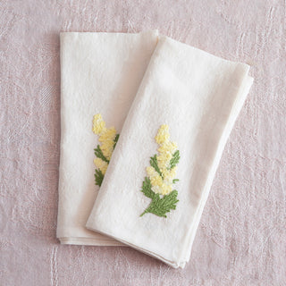 PRATO FIORITO - Set of 2 embroidered napkins