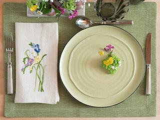 PRATO FIORITO - Set of 2 embroidered napkins