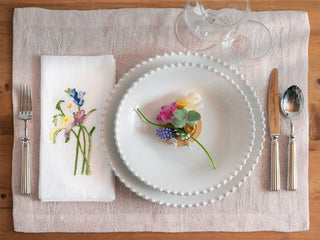 PRATO FIORITO - Set of 2 embroidered napkins