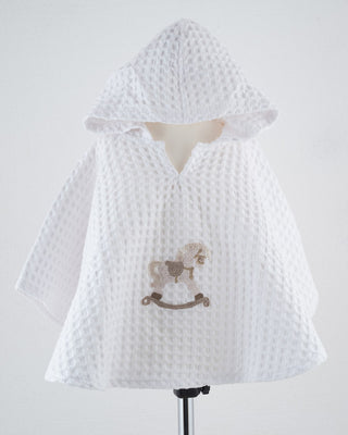 Poncho round embroidered