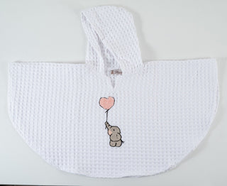 Poncho round embroidered
