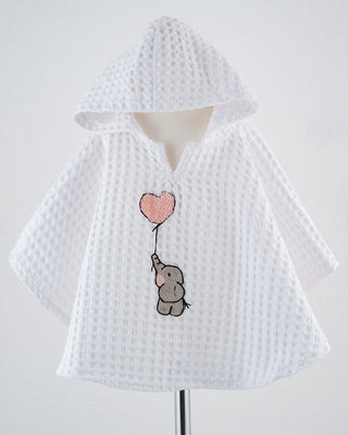 Poncho round embroidered