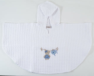 Poncho round embroidered