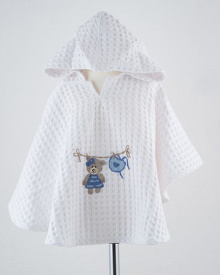 Poncho round embroidered