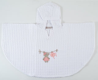 Poncho round embroidered