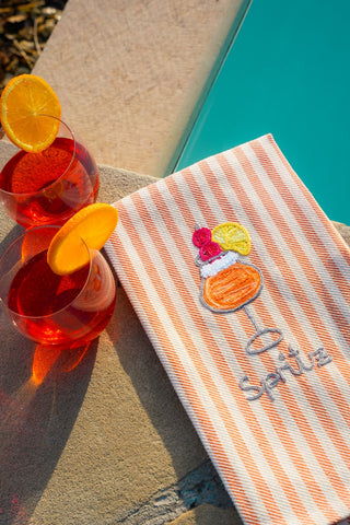 COCKTAILS - BESTICKES GESCHIRRTUCH POMELO 