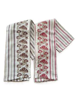 KITCHEN TOWEL "RIGA" - MUSHROOMS - 100% Cotton
