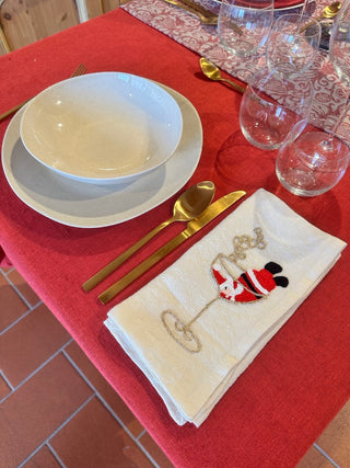 FESTIVE NAPKINS - Set of 2 embroidered napkins