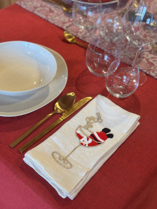 FESTIVE NAPKINS - Set of 2 embroidered napkins