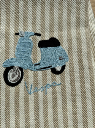 VESPA CELESTE - CANOVACCIO POMELO RICAMATO