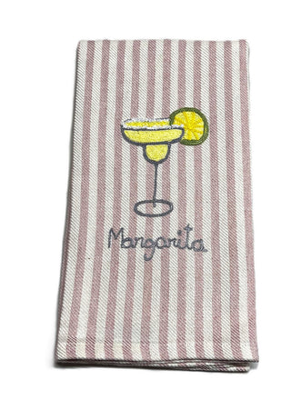 COCKTAILS - EMBROIDERED KITCHEN TOWEL