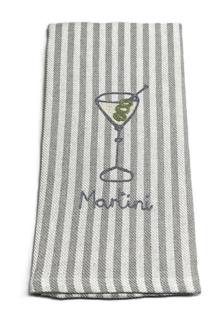 COCKTAILS - EMBROIDERED KITCHEN TOWEL