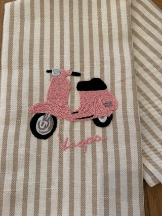 VESPA ROSA - CANOVACCIO POMELO RICAMATO
