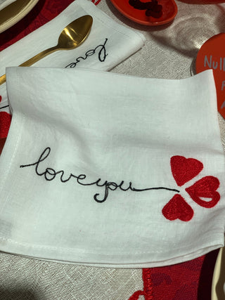 LOVE YOU - SOFT LINEN NAPKIN