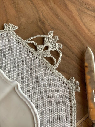 SOTTOPIATTO CON PIZZO - Corda