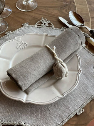 SOTTOPIATTO CON PIZZO - Corda